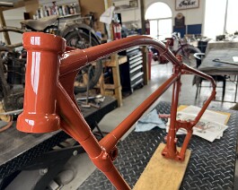 The frame has been restored to perfection and the assembly will now proceed.